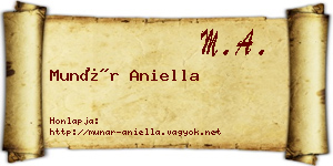 Munár Aniella névjegykártya